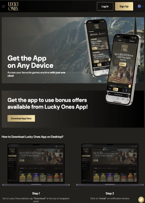 App Lucky Ones Casino<